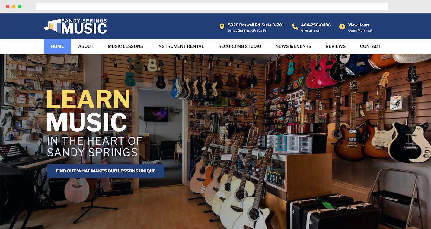 Sandy Springs Music Website